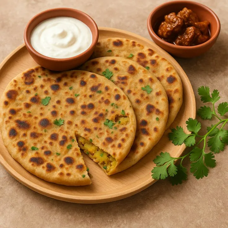 Gobi paratha (2) with cured